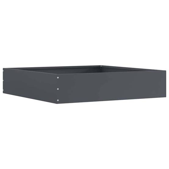 Bordure carrée acier aménagement jardin parterres fleurs 60x60cm anthracite 6pcs - ComfortXL Outdoor Living - Image 5