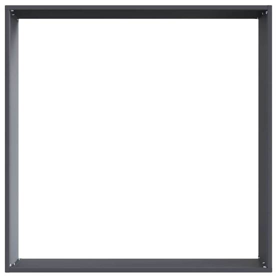 Bordure carrée acier aménagement jardin parterres fleurs 60x60cm anthracite 6pcs - ComfortXL Outdoor Living - Image 7