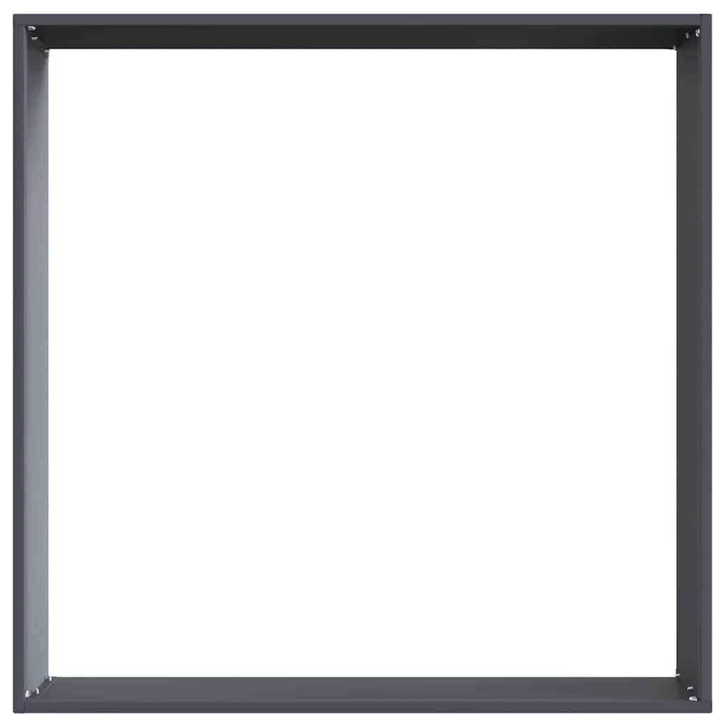 Bordure carrée acier aménagement jardin parterres fleurs 60x60cm anthracite 6pcs - ComfortXL Outdoor Living - Image 7