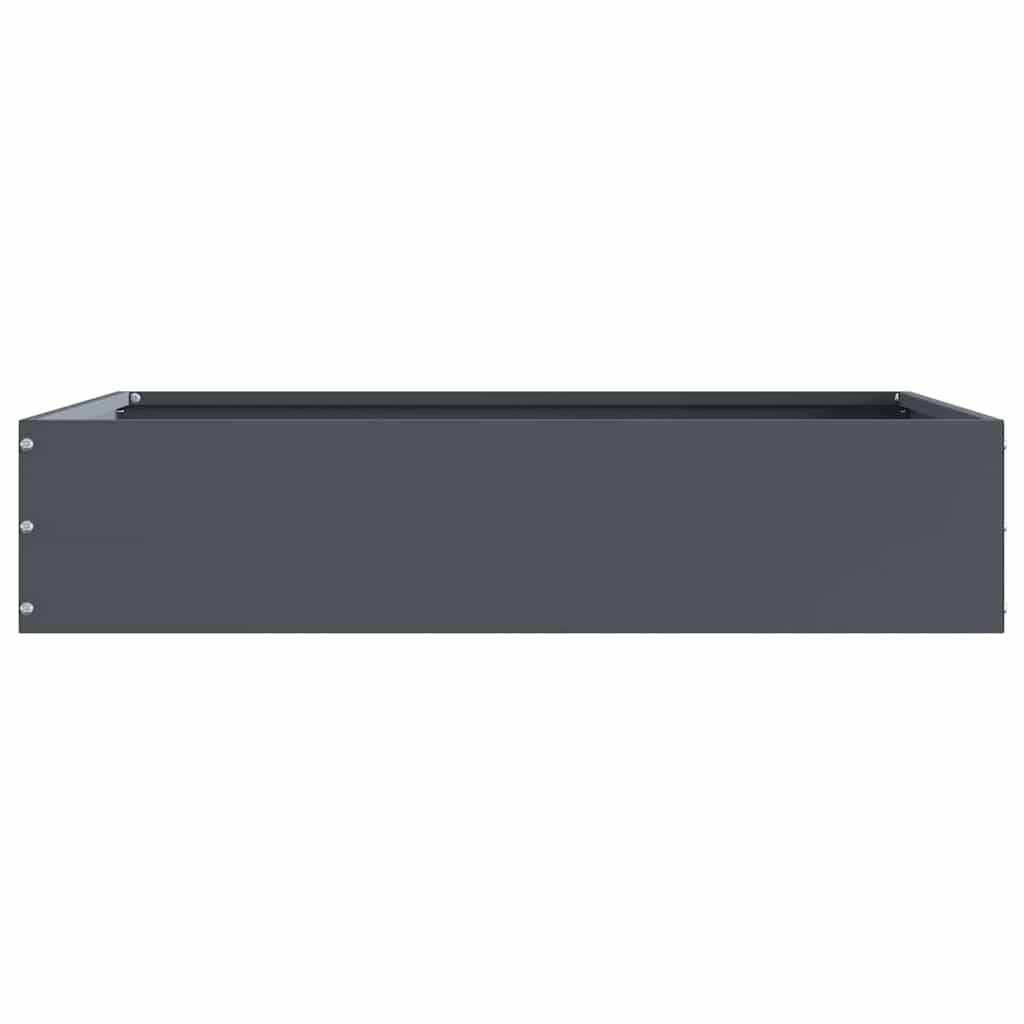Bordure carrée acier aménagement jardin parterres fleurs 60x60cm anthracite 6pcs - ComfortXL Outdoor Living - Image 6