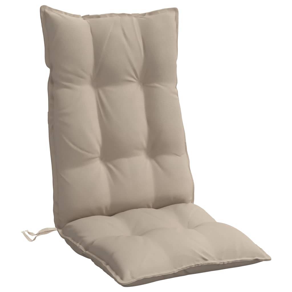 PANGIVO - Coussins de chaise dossier haut tissu Oxford taupe 120 x 50 x 7 cm - PANGIVO - Image 5