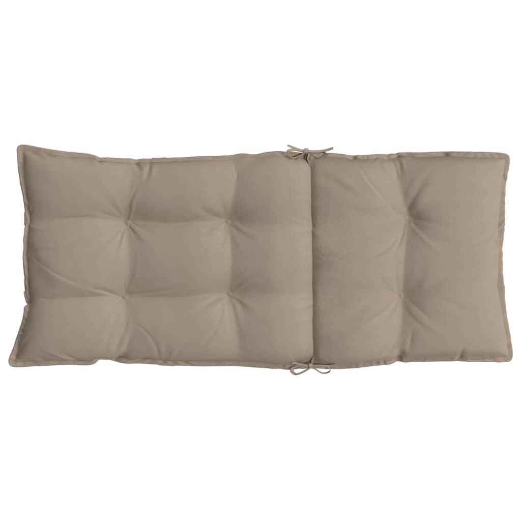PANGIVO - Coussins de chaise dossier haut tissu Oxford taupe 120 x 50 x 7 cm - PANGIVO - Image 7