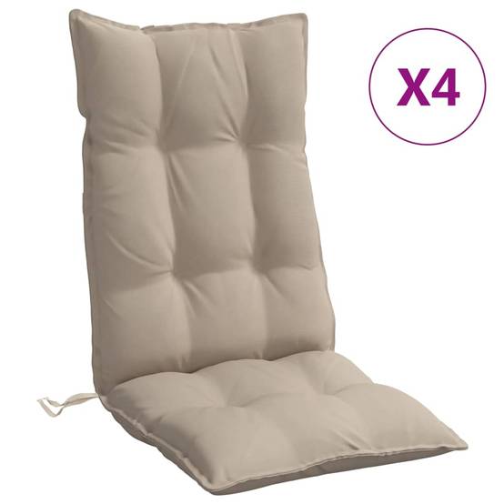 PANGIVO - Coussins de chaise dossier haut tissu Oxford taupe 120 x 50 x 7 cm - PANGIVO - Image 2