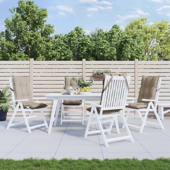 PANGIVO - Coussins de chaise dossier haut tissu Oxford taupe 120 x 50 x 7 cm - PANGIVO - Image 1