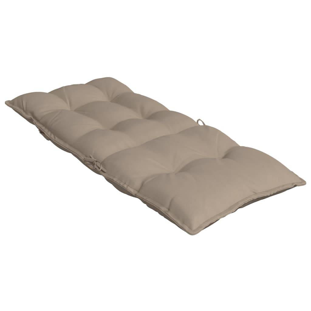 PANGIVO - Coussins de chaise dossier haut tissu Oxford taupe 120 x 50 x 7 cm - PANGIVO - Image 6