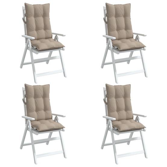 PANGIVO - Coussins de chaise dossier haut tissu Oxford taupe 120 x 50 x 7 cm - PANGIVO - Image 4