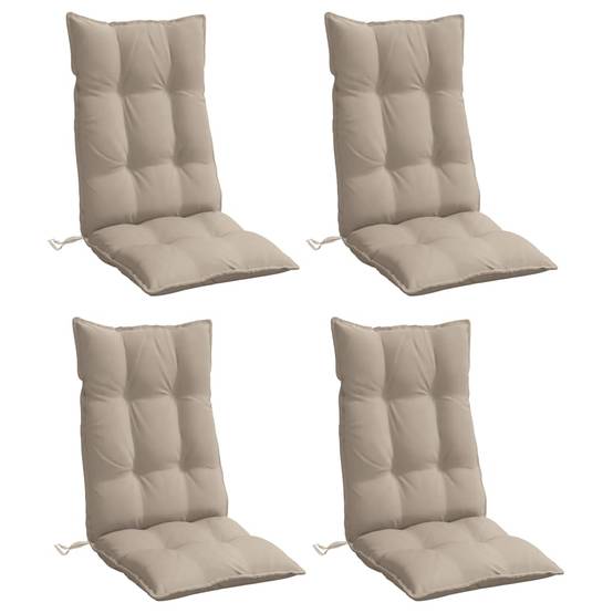 PANGIVO - Coussins de chaise dossier haut tissu Oxford taupe 120 x 50 x 7 cm - PANGIVO - Image 3