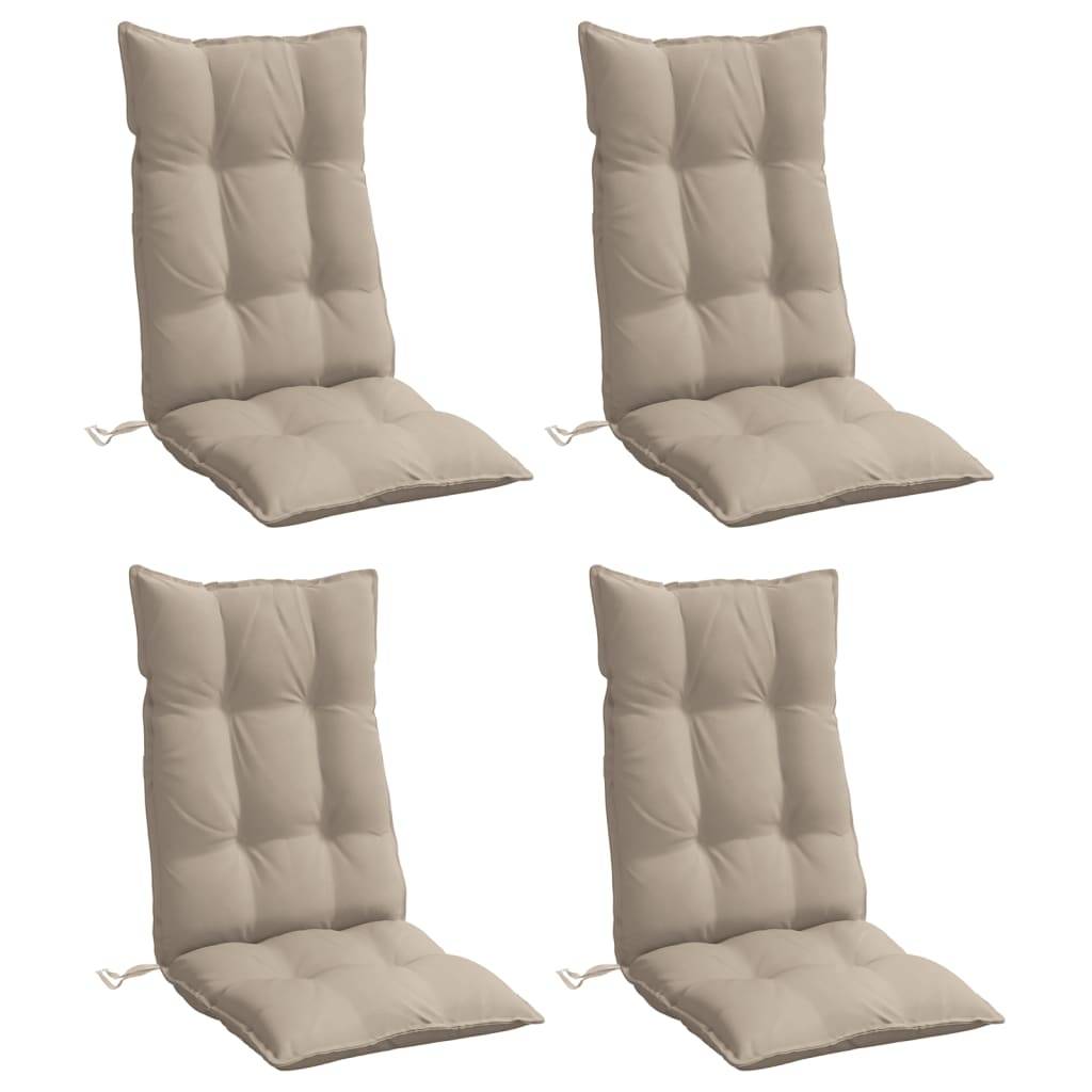 PANGIVO - Coussins de chaise dossier haut tissu Oxford taupe 120 x 50 x 7 cm - PANGIVO - Image 3