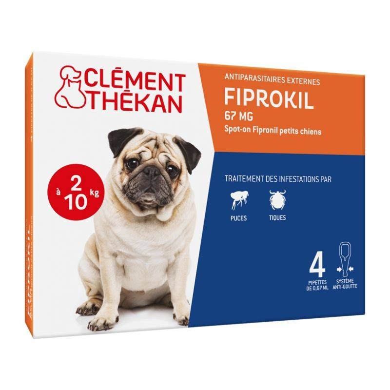 FIPROKIL CHIEN 2 - 10 KG - CLEMENT THEKAN 4 pipettes