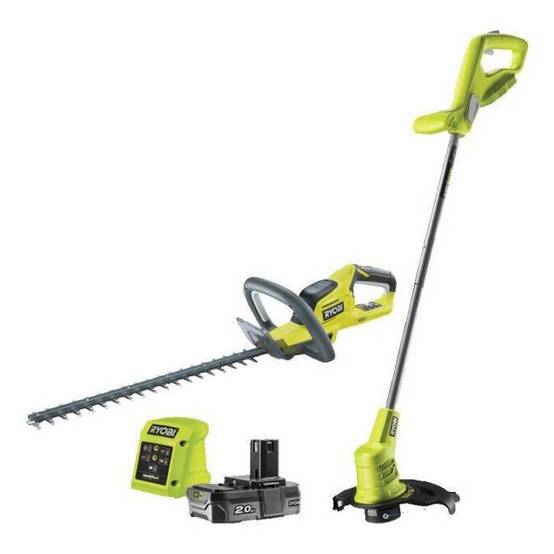 Pack 2 outils 18V ONE+ : Taille-haies 45cm OHT1845 + Coupe-bordures 25cm OLT1825M (avec 1 batterie et 1 chargeur) Ryobi - Image 1