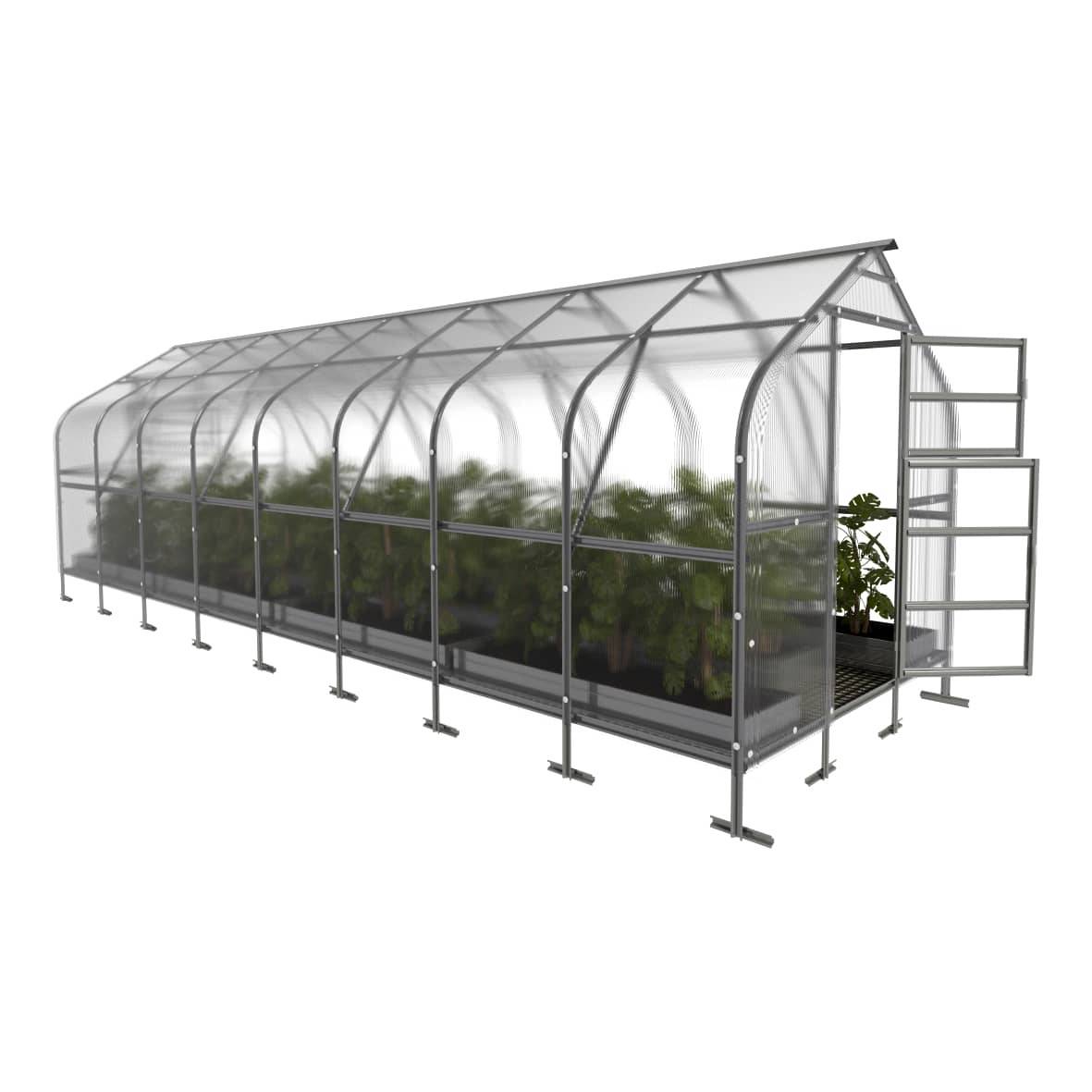 Serre KLASIKA*DROP 20m2, 2,5m x 8m, 4 mm avec revêtement en polycarbonate - Image 3