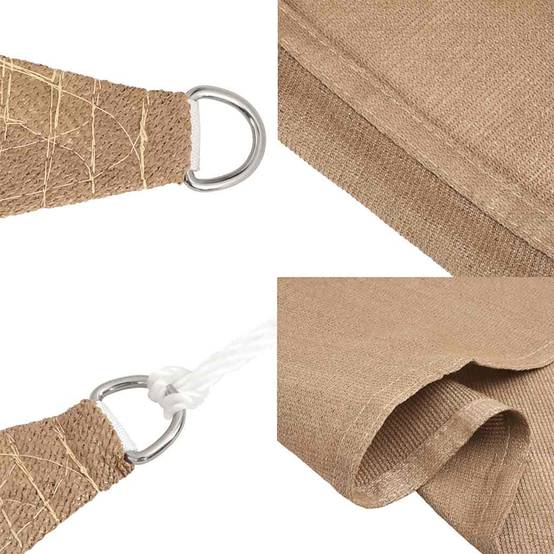 Voile d'ombrage PEHD taupe 300 x 450 cm - PANGIVO - Image 5