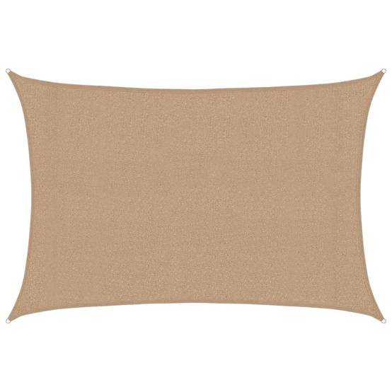 Voile d'ombrage PEHD taupe 300 x 450 cm - PANGIVO - Image 1