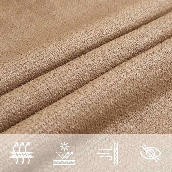 Voile d'ombrage PEHD taupe 300 x 450 cm - PANGIVO - Image 6