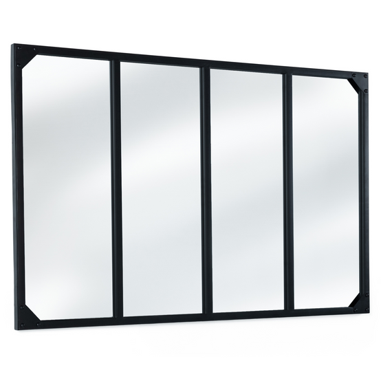 Miroir verrière 4 bandes design industriel 110x70 cm - Image 4