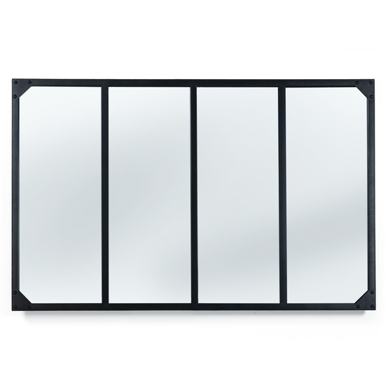 Miroir verrière 4 bandes design industriel 110x70 cm - Image 2