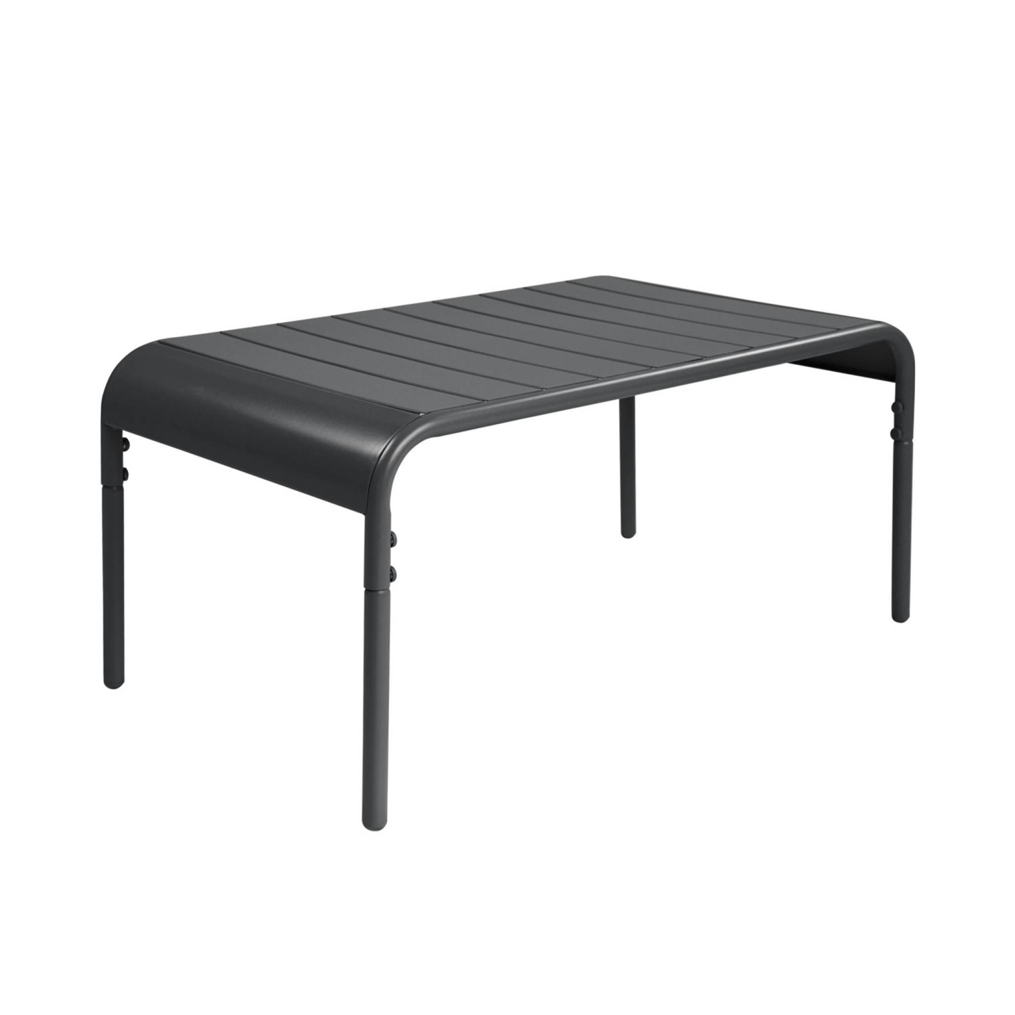 Table basse de jardin rectangulaire acier 90cm anthracite - Amélia | sweeek - Image 2
