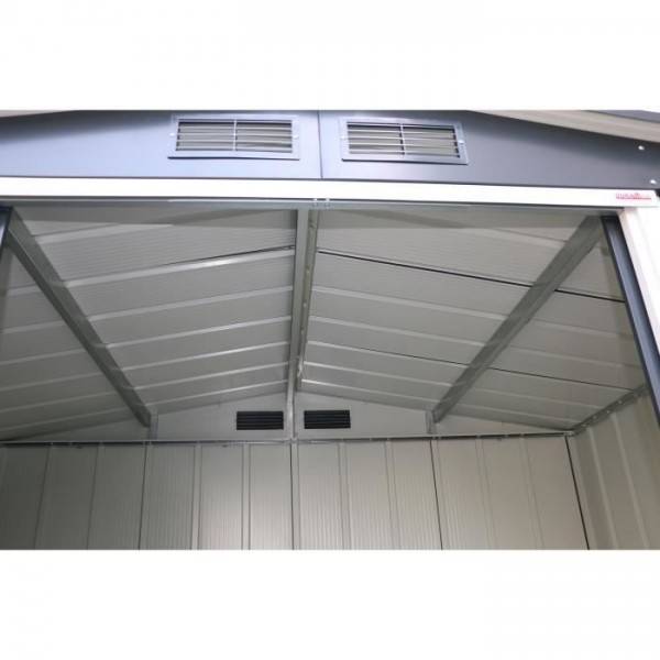 Duramax - Abri de jardin en métal 4,77 m2 - DURAMAX - Kit d'ancrage inclus - Gris anthracite - Image 4