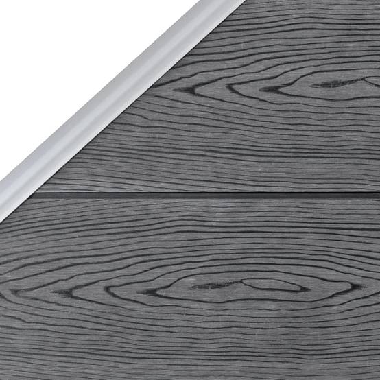 Clôture jardin WPC gris 1484 x 186 cm 8 Carré + 1 Incliné - PANGIVO - Image 10