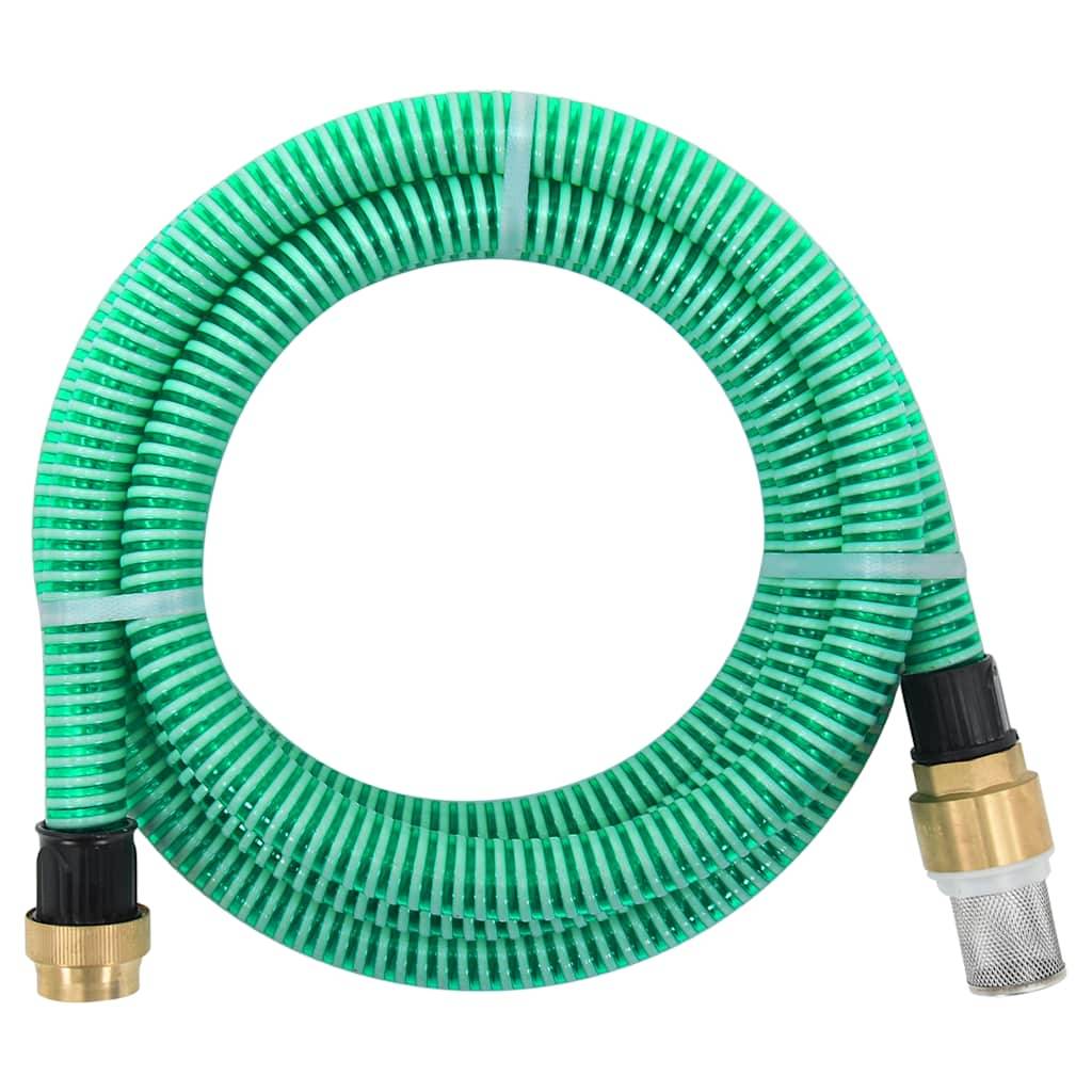 Vidaxl - Tuyau d'aspiration avec raccords en laiton vert 1,1" 15 m PVC vidaXL 151048 - Image 1