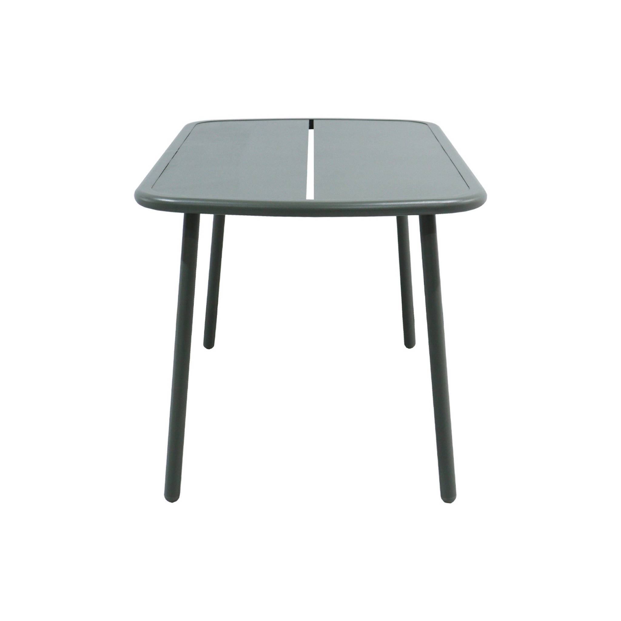 sweeek - Table de jardin aluminium 4-6 places kaki - Avelia | sweeek - Image 3