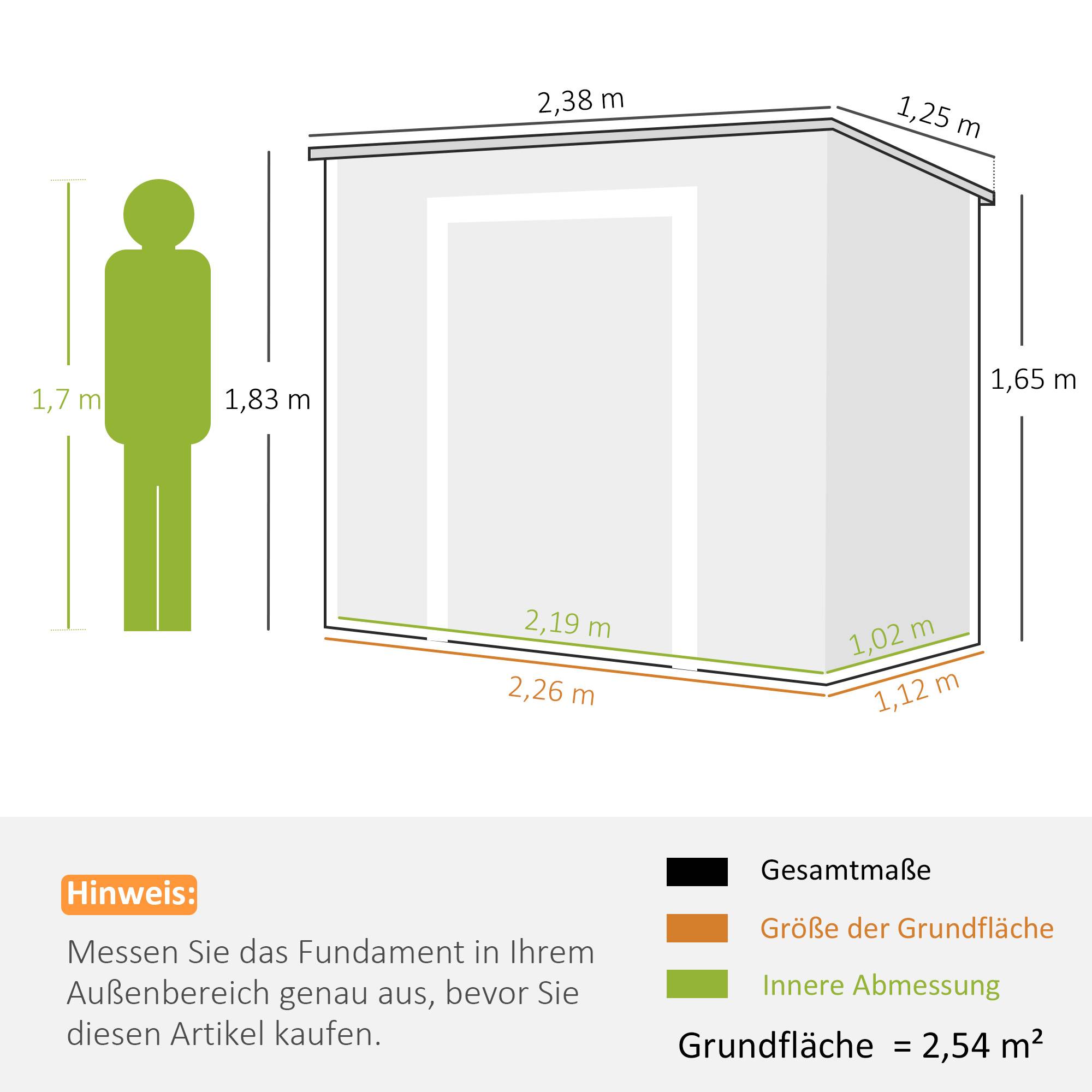 Abri de jardin plastique avec plancher 2,4x1,3 m fenêtre portes verrouillables rangement terrasse jardin gris - Image 5