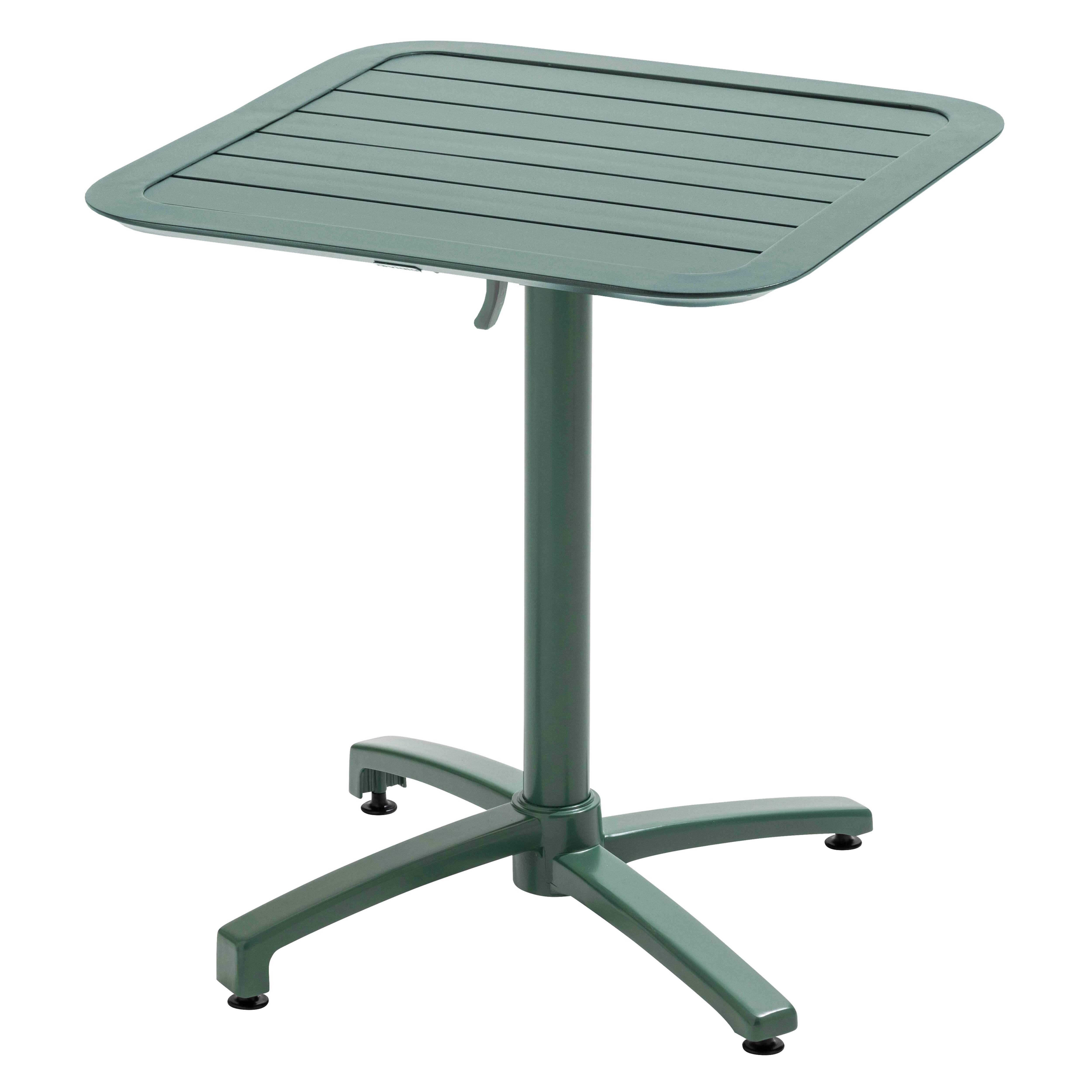 Oviala - Ensemble table inclinable de terrasse 70 x 70 cm et 2 chaises vert Almada - Oviala - Image 3