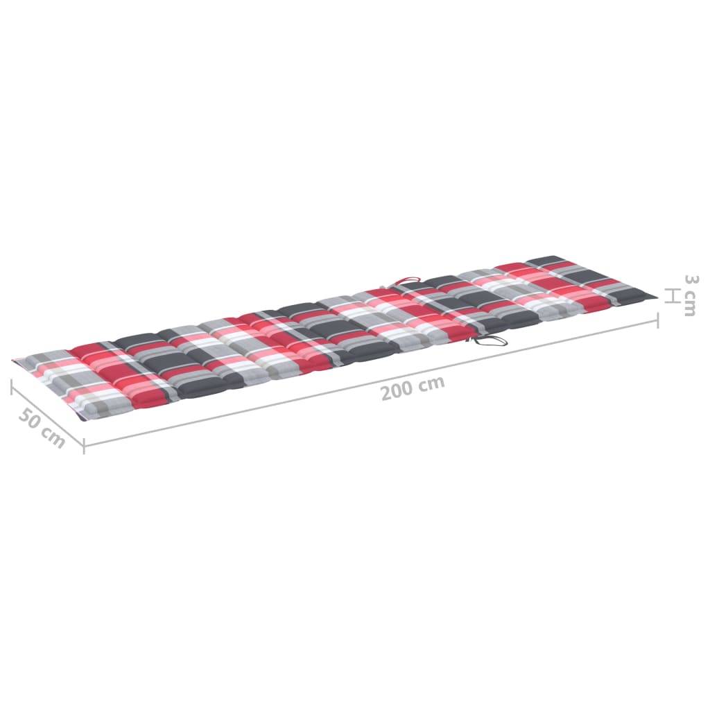 Helloshop26 - Transat chaise longue bain de soleil lit de jardin terrasse meuble d'extérieur avec table et coussin bois de teck solide - Image 9