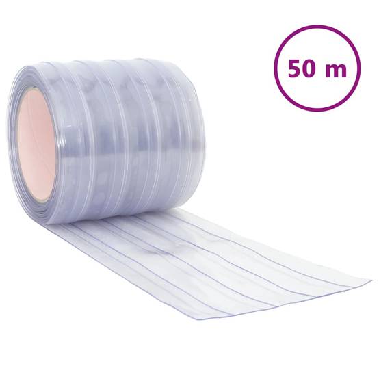 Rideau de porte - Panneau de rideau transparent 200 mmx1,6 mm 50 m PVC - Image 1
