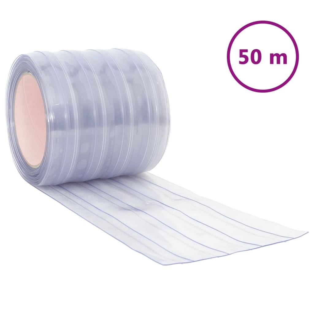 Rideau de porte - Panneau de rideau transparent 200 mmx1,6 mm 50 m PVC - Image 1