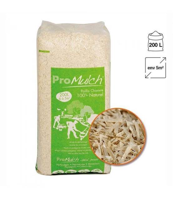 Paillis de chanvre dégradable sans pesticide, 10 balles de 200 litres - F-PAI003-10x200 - Image 3