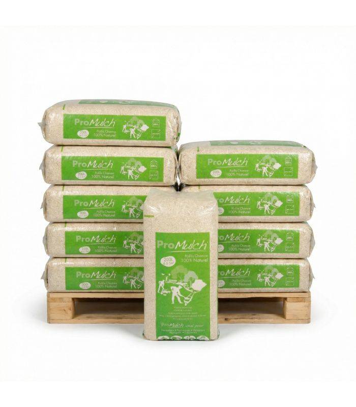 Paillis de chanvre dégradable sans pesticide, 10  balles de 200 litres - F-PAI003-10x200 - Image 1