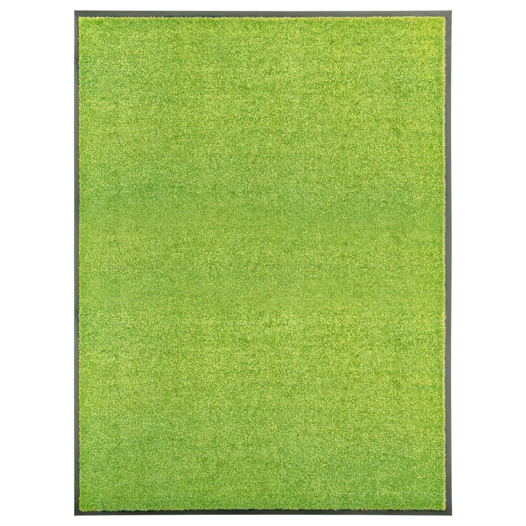 Grand Tapis d'Entrée Vert Polyamide Lavable Absorbant Antidérapant pour Magasin 90x120 cm – ComfortXL Outdoor Living - Image 1