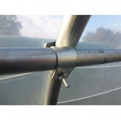 Serre tunnel PRO-500 larg 5 m, Long 8 m, Façade 2 portes simples - Image 7
