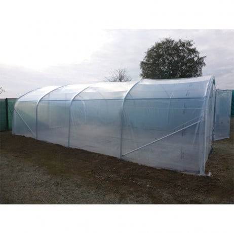 Serre tunnel PRO-500 larg 5 m, Long 8 m, Façade 2 portes simples - Image 6