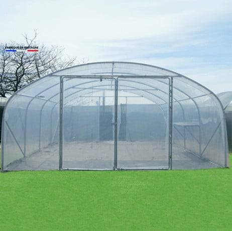Serre tunnel PRO-500 larg 5 m, Long 8 m, Façade 2 portes simples - Image 3