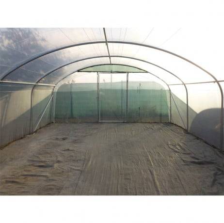 Serre tunnel PRO-500 larg 5 m, Long 8 m, Façade 2 portes simples - Image 5