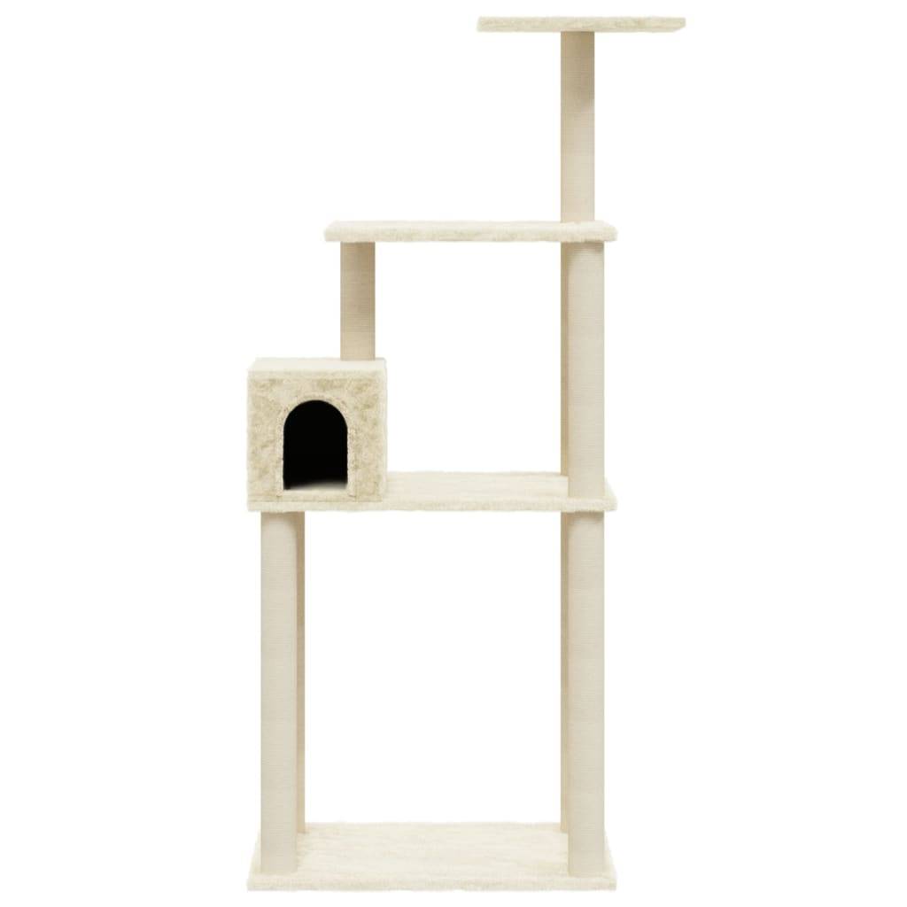 Vidaxl - Arbre à chat avec griffoirs en sisal Crème 147 cm vidaXL 171476 - Image 5