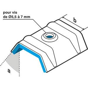 Cavalier bac acier SCELL-IT Type E1- Bleu gris RAL5008 - Sachet de 100 - CAV-TE1-5008 - Image 2