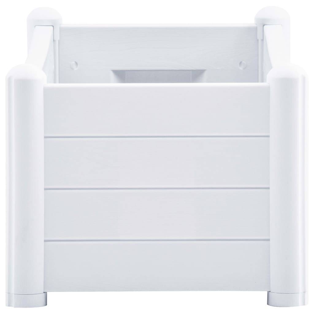 Helloshop26 - Jardinière lit surélevé plantes fleurs jardin PP 100 x 43 x 35 cm blanc - Image 3