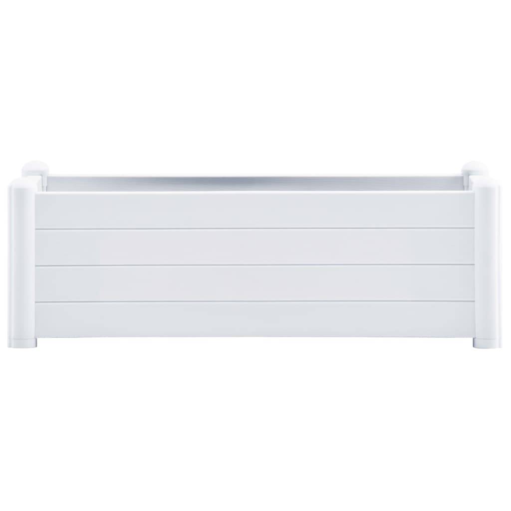 Helloshop26 - Jardinière lit surélevé plantes fleurs jardin PP 100 x 43 x 35 cm blanc - Image 2