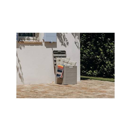 Coffre de jardin 90L WOODY'S 42xP44xH50 cm Résine - Image 2