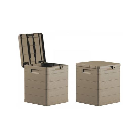 Coffre de jardin 90L WOODY'S 42xP44xH50 cm Résine - Image 1