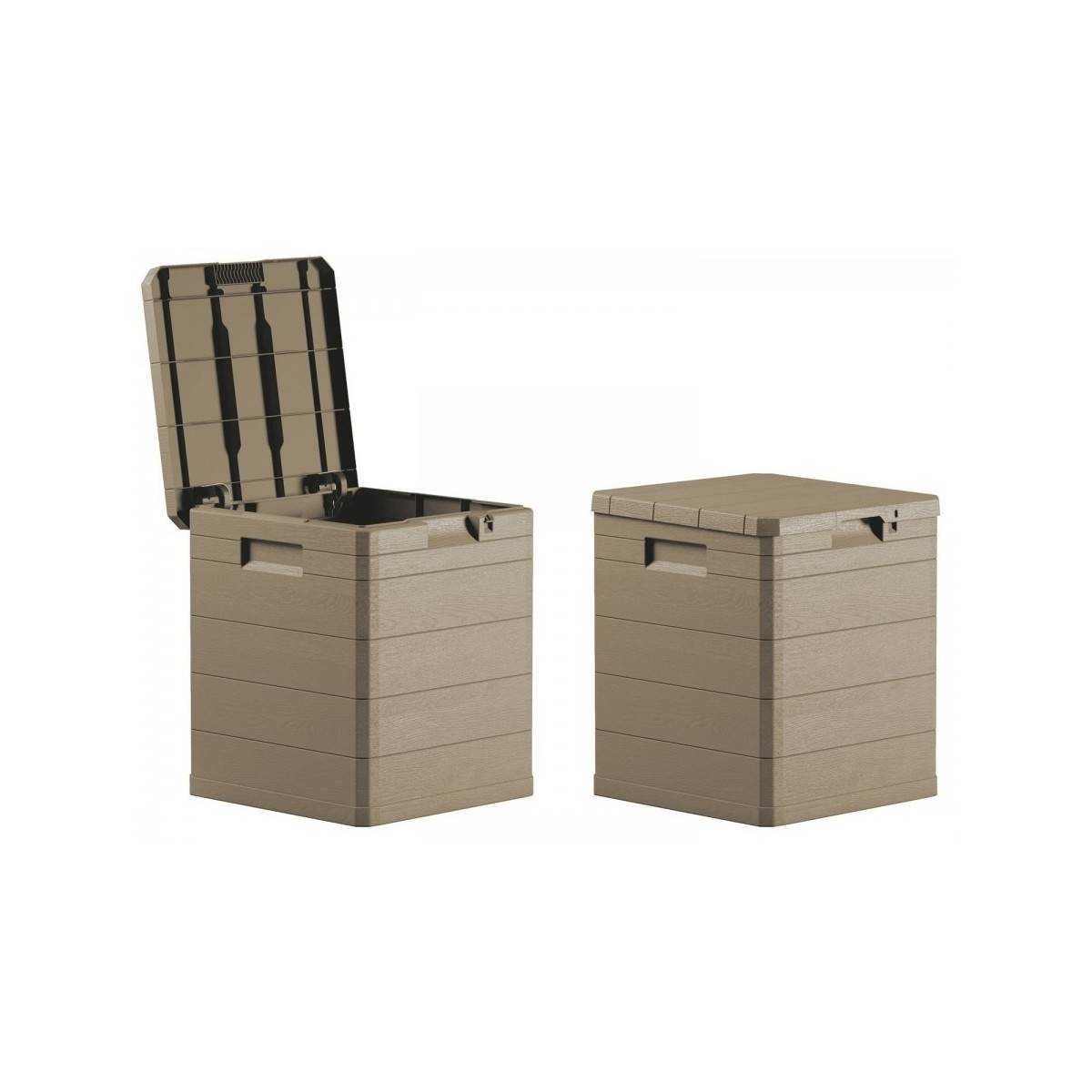 Coffre de jardin 90L WOODY'S 42xP44xH50 cm Résine - Image 1