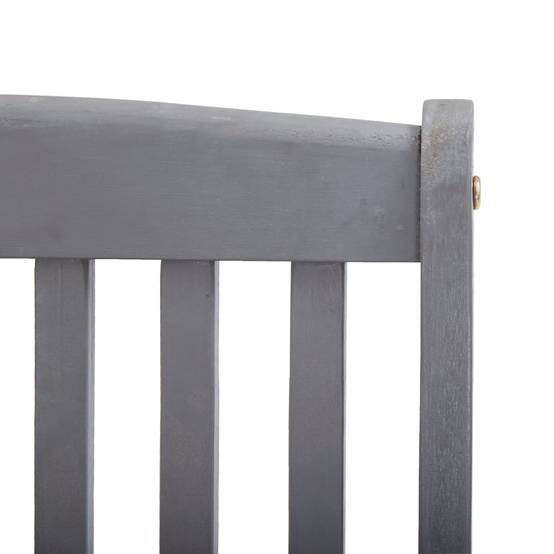 Lot de 4 chaises de jardin bois d'acacia gris 54 x 61 x 88 cm - PANGIVO - Image 7