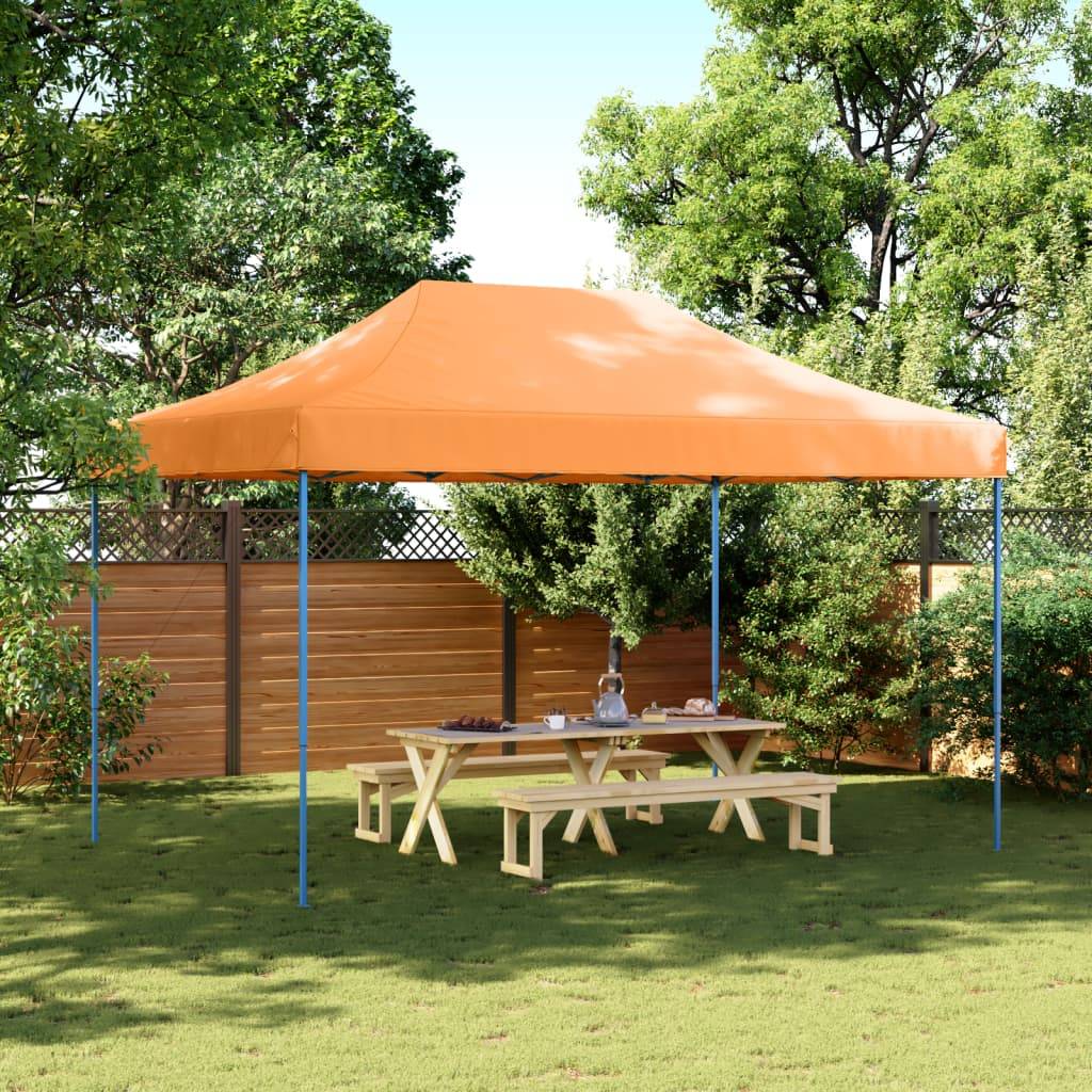 Tente de réception acier orange 440 x 292 x 315 cm - PANGIVO
