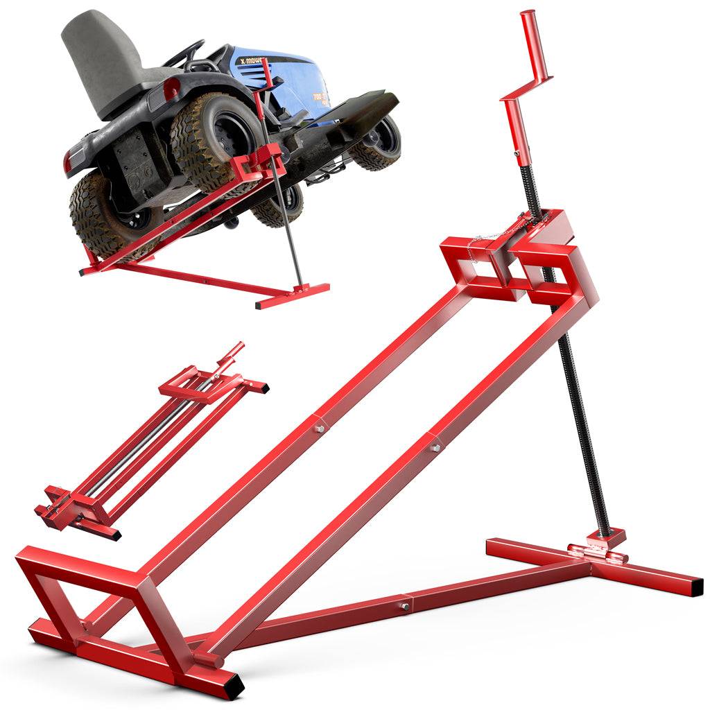 Vounot - Cric Lève Tracteur Tondeuse 400 kg max - télescopique 78 à 98 cm de long - angle d'inclinaison 45° - rouge - VOUNOT® - Image 1
