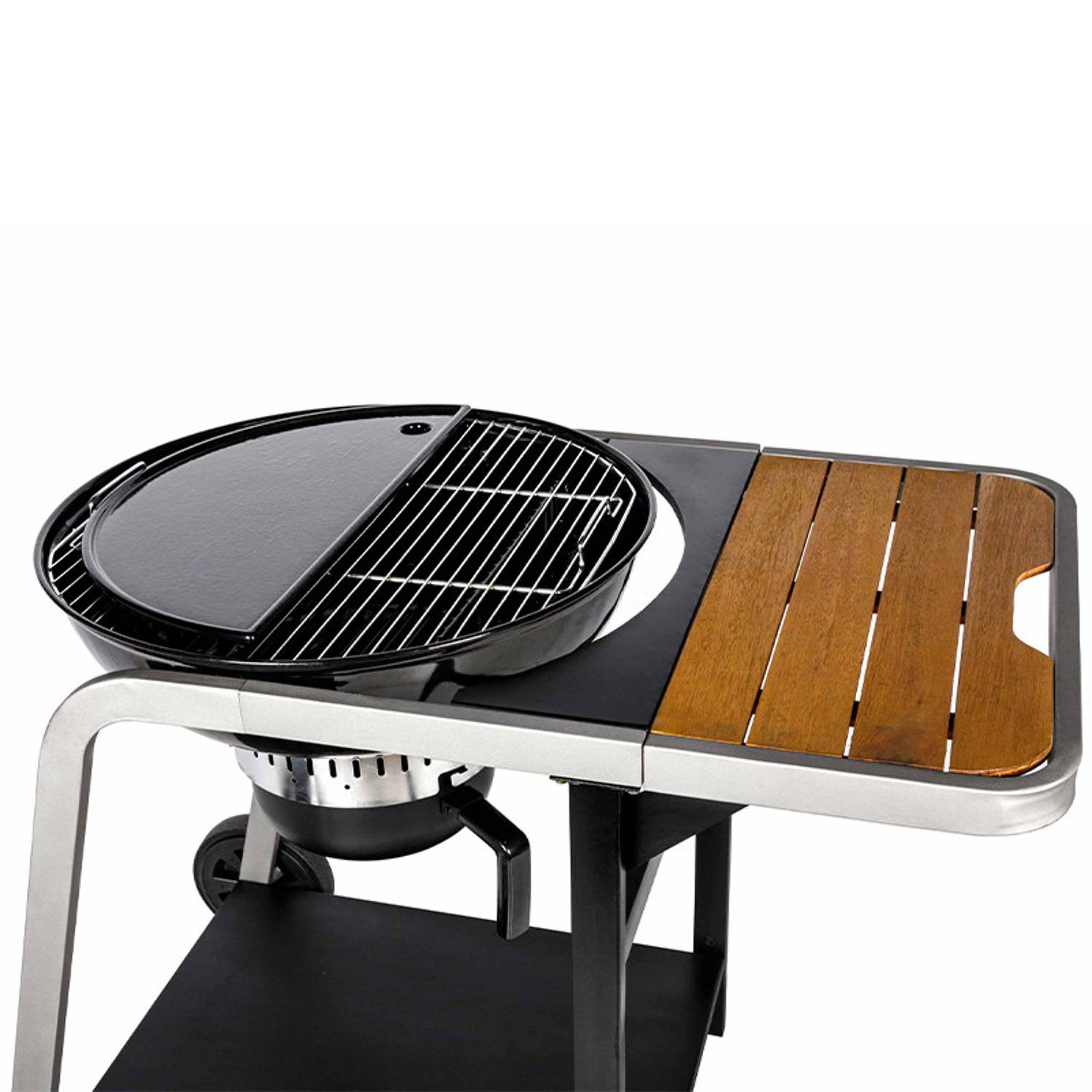 Somagic - Plancha demi-lune en fonte émaillée pour barbecue Kettle - SOMAGIC - Image 1