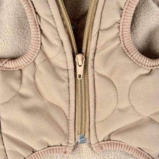Love Story - Manteau Matelassé Pour Chien "Teddy" 35cm Beige - Image 2