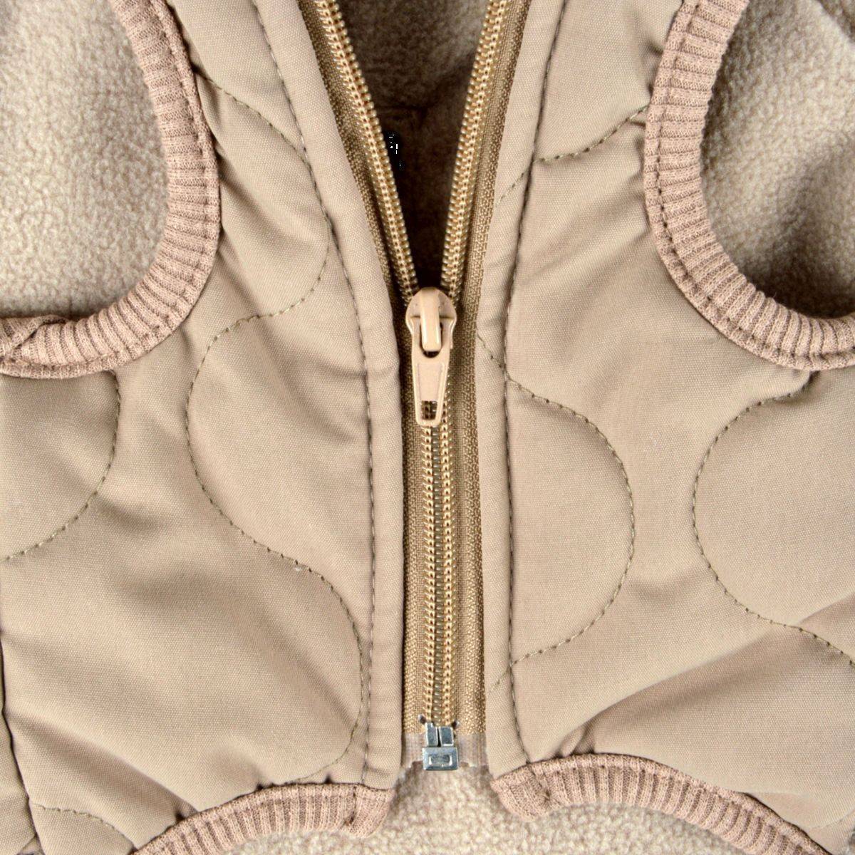 Love Story - Manteau Matelassé Pour Chien "Teddy" 35cm Beige - Image 2